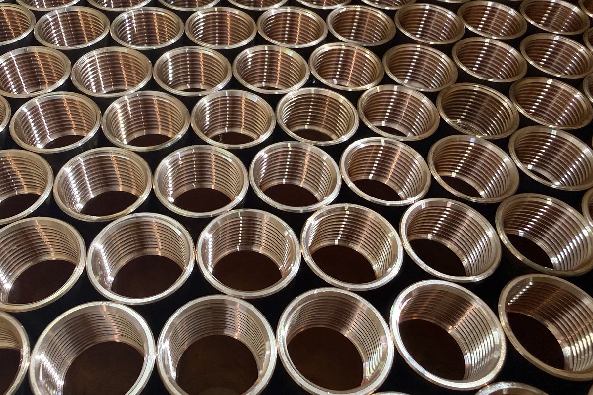 Brass threaded rings