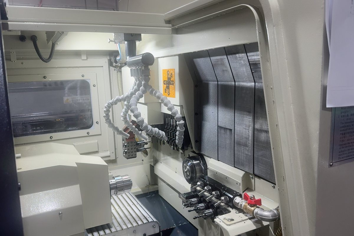 CNC machine interior