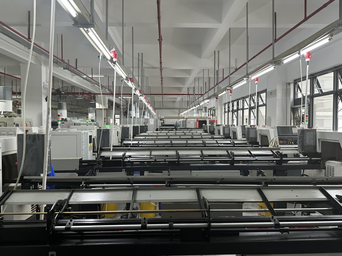 CNC machine interior