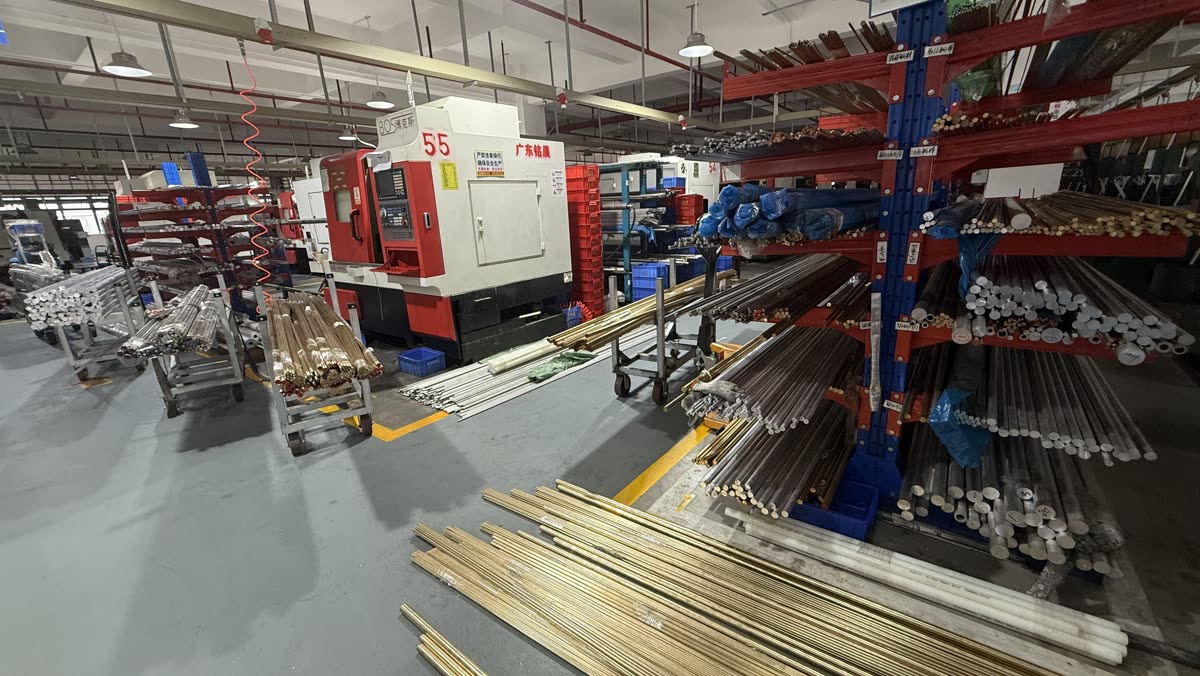 CNC workshop aisle